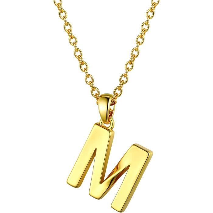 Collier Pendentif Lettre En Acier Inoxydable Givré, 1 Pièce, Adapté Aux