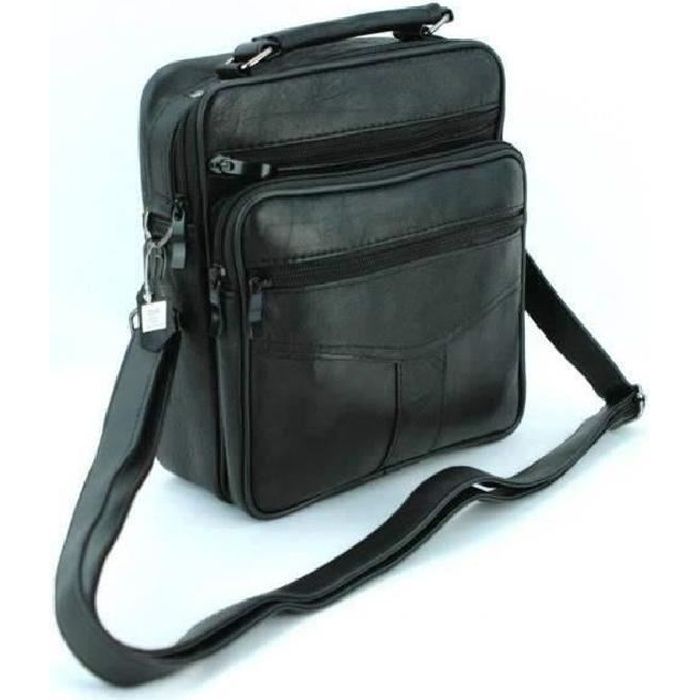 GRAND SAC POCHETTE BESACE HOMME CUIR 02998374 Cdiscount