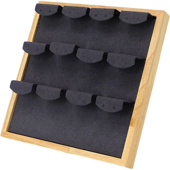 ZOFUN Présentoir à Bijoux En Bois 3 Niveaux – Élégant & Personnalisable 39x30x24 Cm