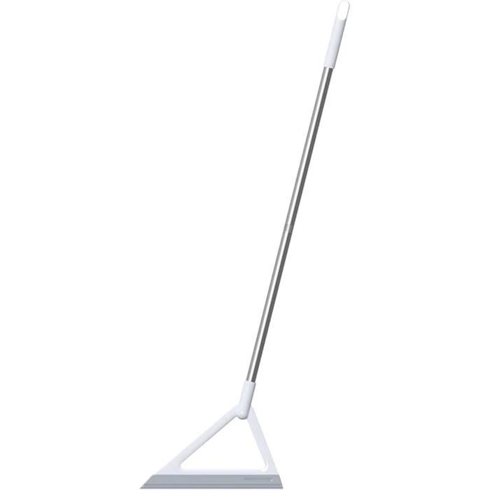 Raclette De Douche 2 En 1 Avec Manche Télescopique - Brosse + Racle Caoutchouc - Pour Sol, Vitre, Carrelage