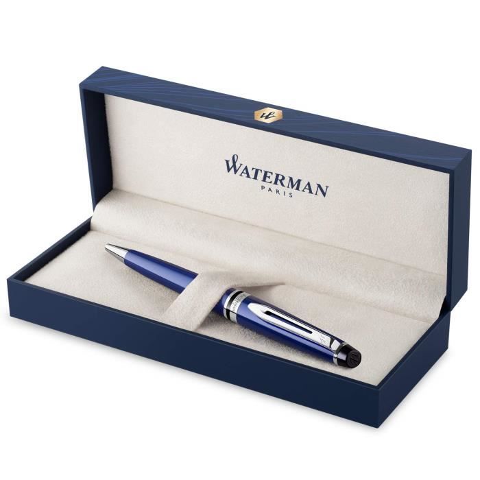 Waterman Expert stylo Bille, Bleu avec attributs chromés, Pointe