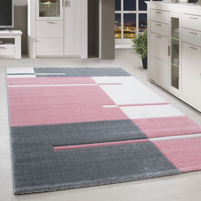 Carrelage Design Contemporain Tapis Style Damier Gris Blanc Pastel Rose Salon Marbre 80x150 Cm Achat Vente Tapis Soldes Cdiscount