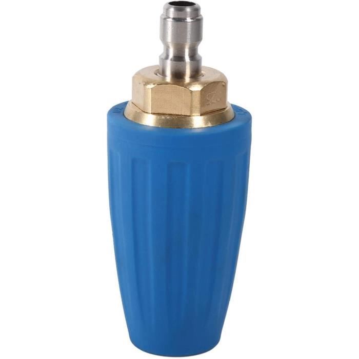 Buse Turbo Nettoyeur Haute Pression 3000 PSI – Rotation 360° – Acier Inox Et Céramique – Pour Dérouillage, Décapage, Nettoyage Puissant