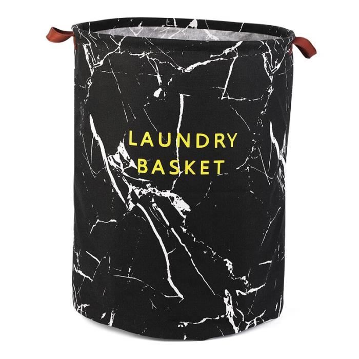 Panier à Linge En Coton Tissé 38L - Rangement Jouets Ou Linge Sale - HDRNT (35x40 Cm, Marron)