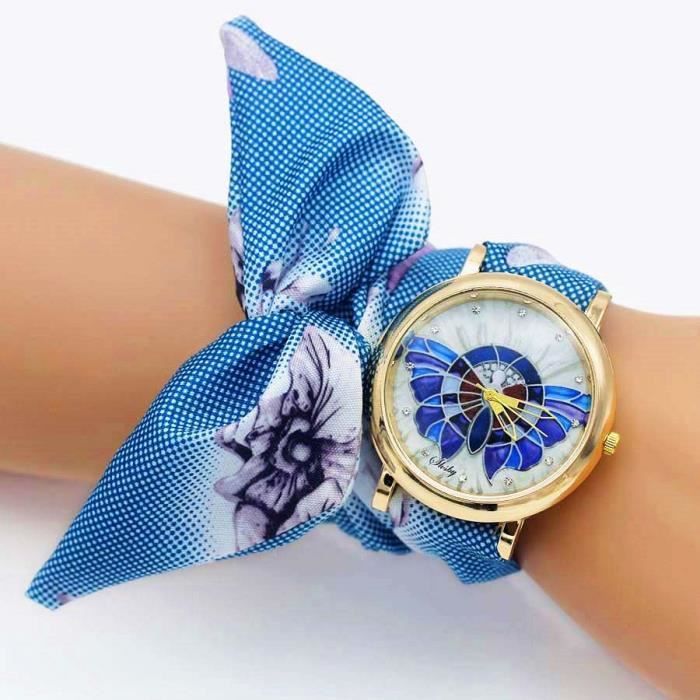 Montre femme avec best sale bracelet en tissu