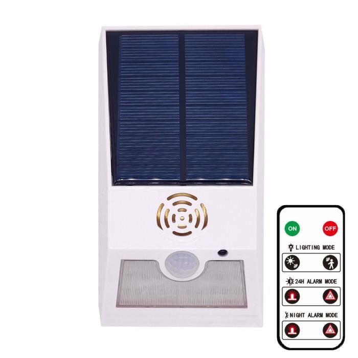 Alarme Solaire à Détection De Mouvement - 2 Modes (aboiement/tirs) - Pour Jardin, Maison, Garage