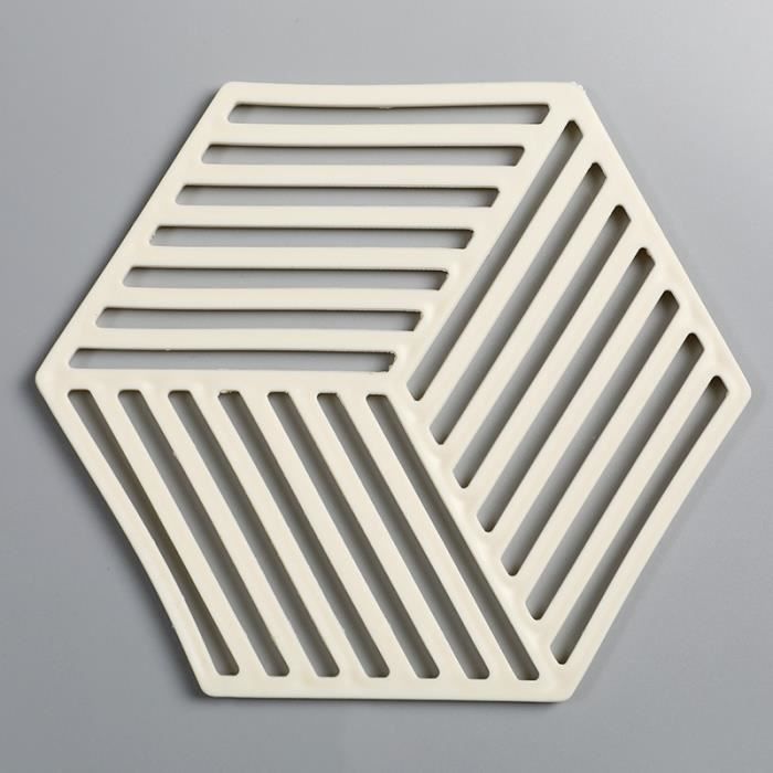 Lot De 4 Dessous De Plat En Silicone Hexagonal - Antidérapant, Résistant à La Chaleur