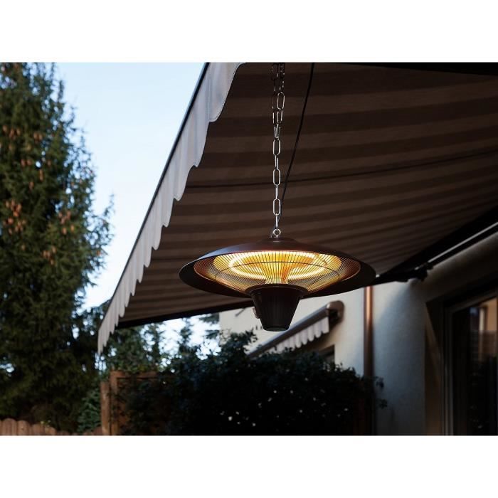 Chauffage De Terrasse Electrique En Acier Noir Kaba Achat Vente Chauffage Exterieur Chauffage De Terrasse Cdiscount