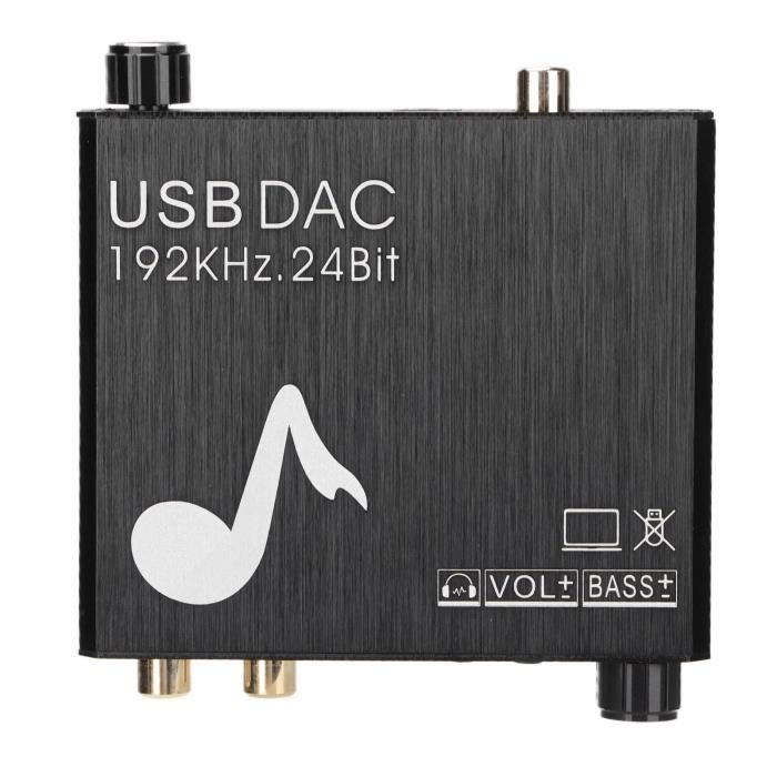 ASHATA Convertisseur Audio USB DAC GV-023 - Carte Son USB Plug & Play Pour PC Mac PS4 - Sortie Optique Coaxiale Et Casque