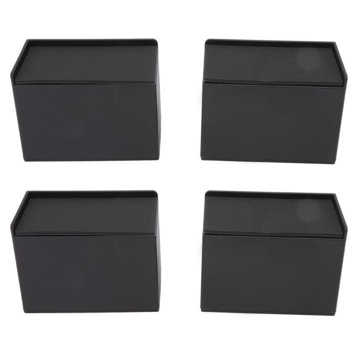 BQLZR Lot de 4 rehausseurs de meubles en bois de 10 x 7 x 13,5 cm pour table de bureau ou lit de 4 cm avec pieds rainurés jusqu'à 10 cm