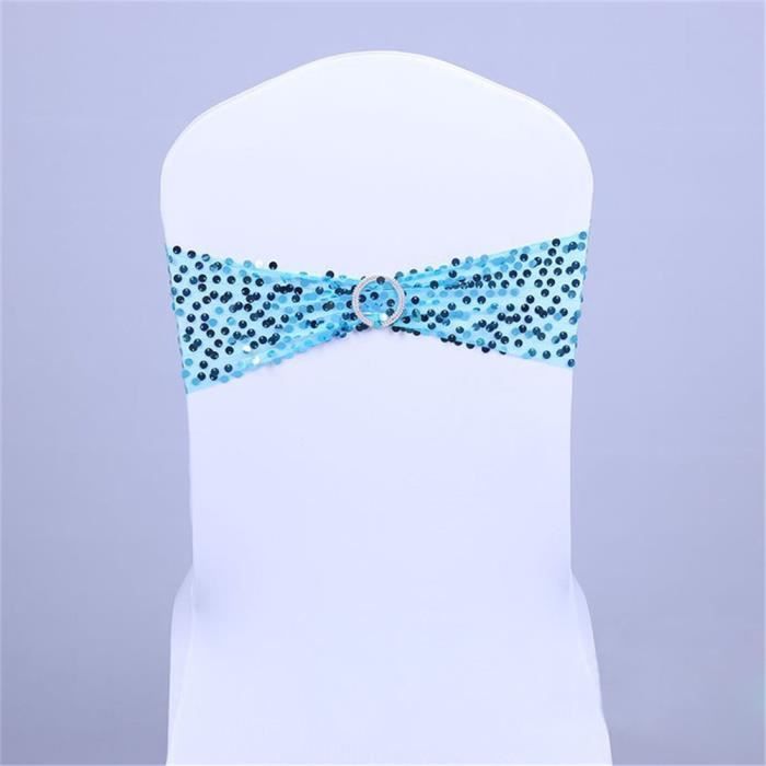 Paillette Band Noeud De Chaise Extensible Avec Boucle En Lycra