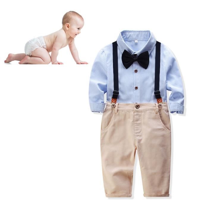 Garçon Manches Longues Chemise + Gilet + Pantalon Enfant Costume 3