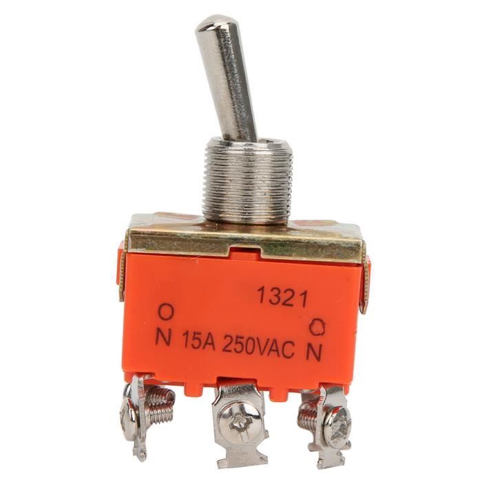 10 pcs climatisation 250 V 2 A 125 V 6 A ON/ON 2 Position 3PDT Interrupteur à bascule 10 pcs climatisation 250 V 2 A 125 V 6 A ON/ON 2 Position 3PDT Interrupteur à bascule