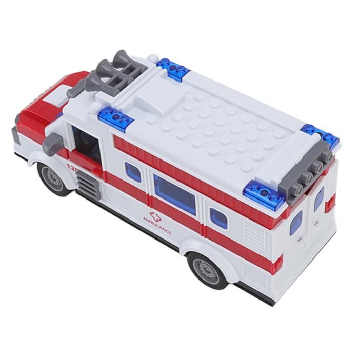 Ambulance Télécommandée 1/16 – Lumières LED, Sirènes, Portes Ouvrantes, échelle Réelle – Cadeau 3-10 Ans