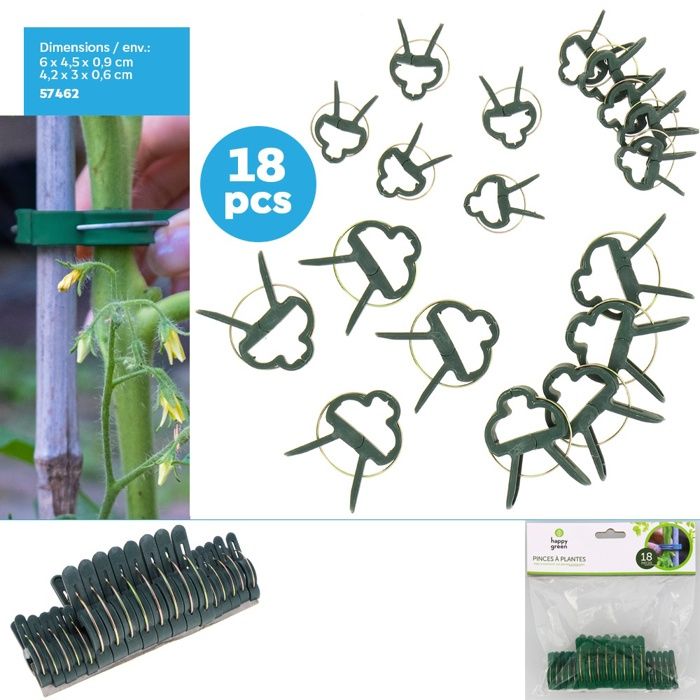 Pinces à Plantes 2 Tailles Lot De 25 - Support écologique Et