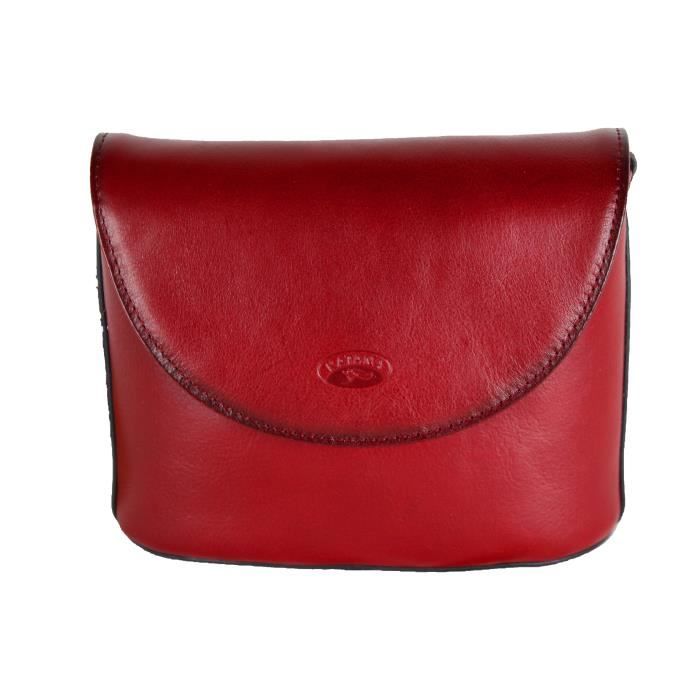Damentaschen Katana Petit Sac En Cuir Ref 1808 Rouge Noir Ou Marron Tdameeting