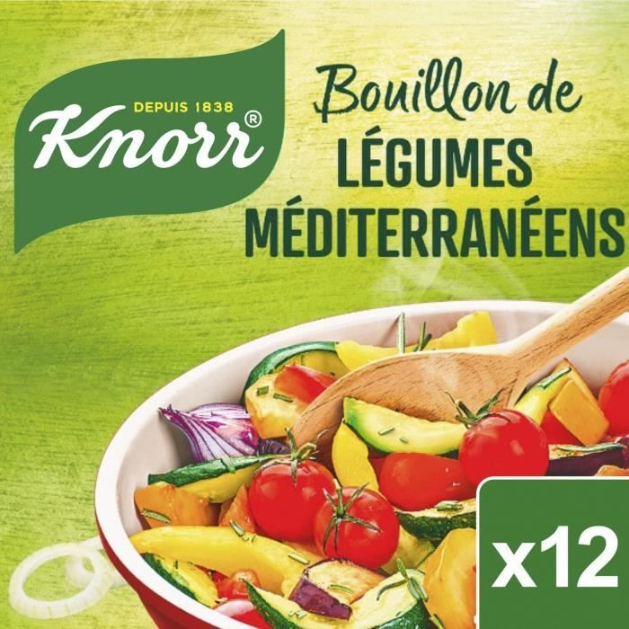 LOT DE 5 KNORR Bouillon de Légumes Méditerranéens Bouillons
