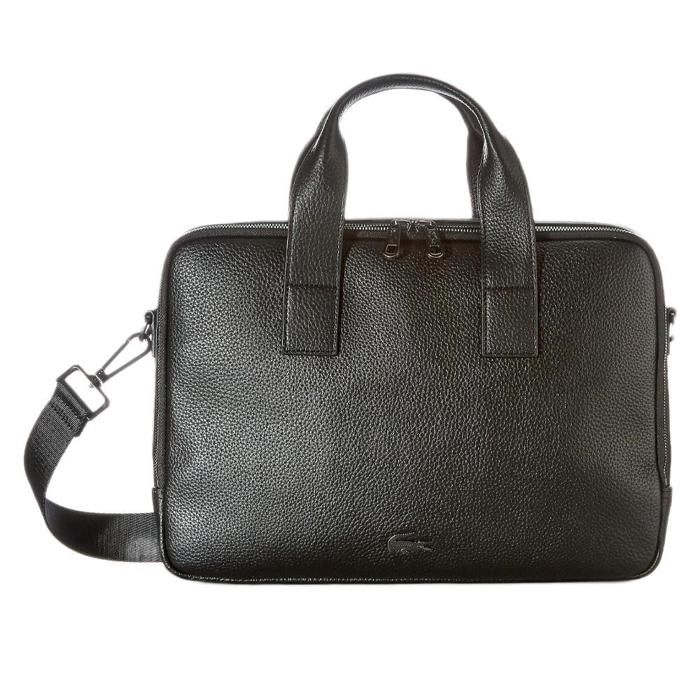 LACOSTE Soft Mate Computer Bag Noir 109069 Cdiscount Bagagerie Maroquinerie
