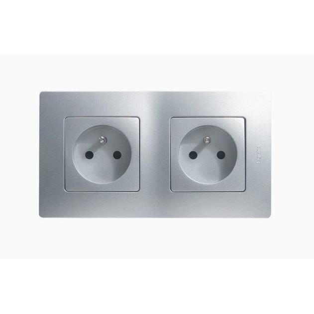 Prise Electrique Terre En Haut Ou En Bas Legrand Kit Appareillage A Encastrer 2 Prises De Courant Avec Terre Niloe Argent Achat Vente Prise Kit Niloe 2 Prises Avec Terre Cdiscount