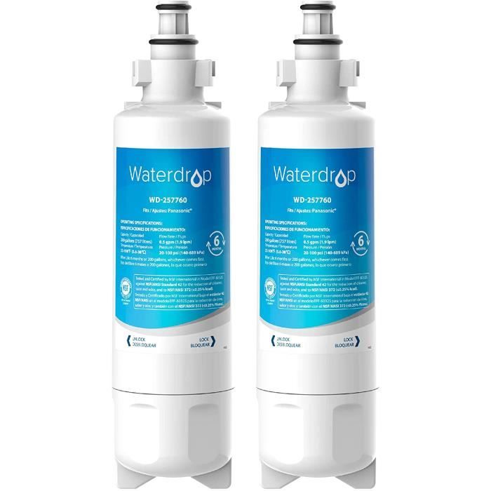 Pack De 3 Filtres à Eau Waterdrop WD-XWF - Compatibles GE® XWF - Pour Réfrigérateur Avec Distributeur