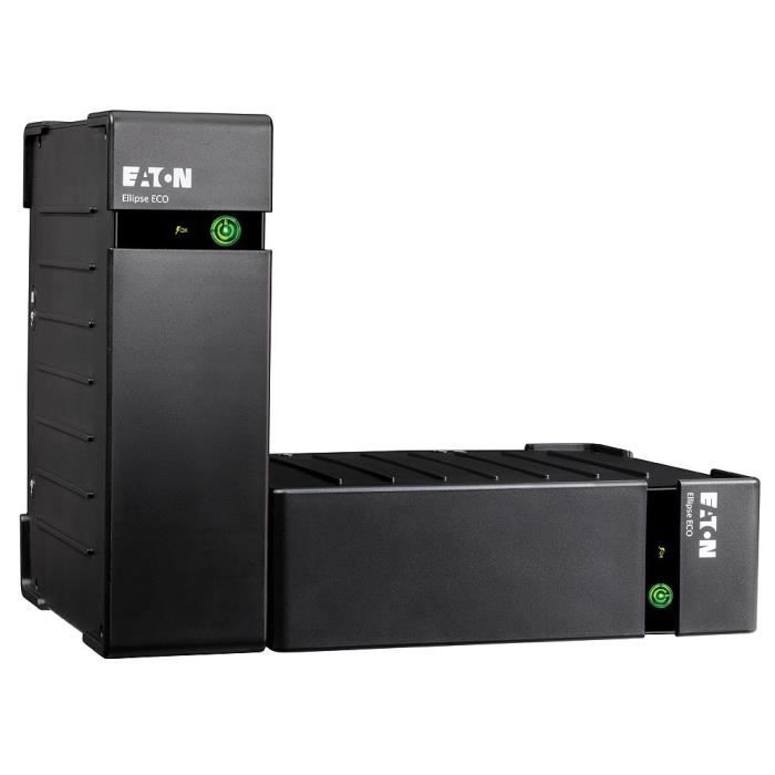 Onduleur – EATON – Ellipse ECO 650 DIN – Off-line UPS – 650VA (4 prises DIN) – Parafoudre normé – EL650DIN