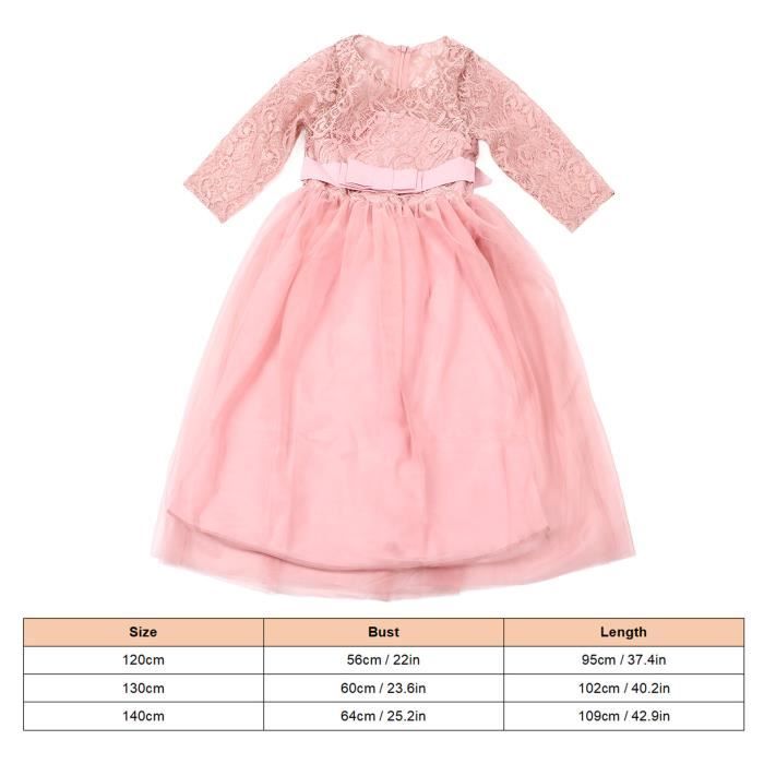 Robe Zeagoo Dentelle Rose à Fleurs - Manches Longues - Femme Taille XL - Neuf
