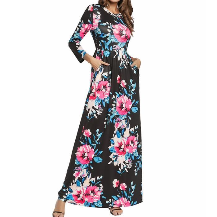 maxi robe manche longue