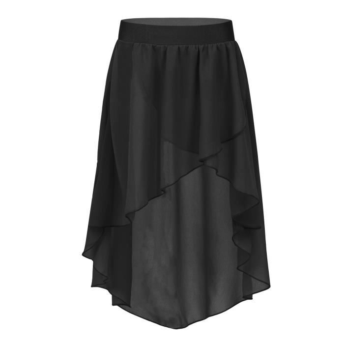 Asym trique Jupette de Dance Fille Enfant En Mousseline Robe de