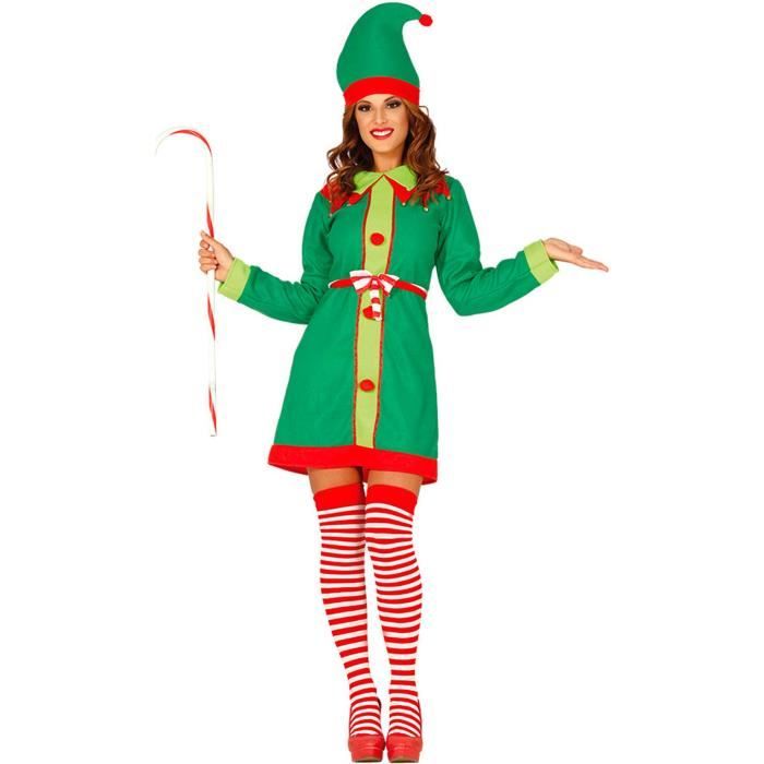 Deguisement Lutin De Noel Femme Cdiscount