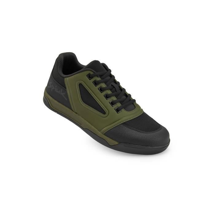 Chaussures VTT Spiuk Roots - Homme - Noir mat/khaki - Pédale plate - Polyvalentes