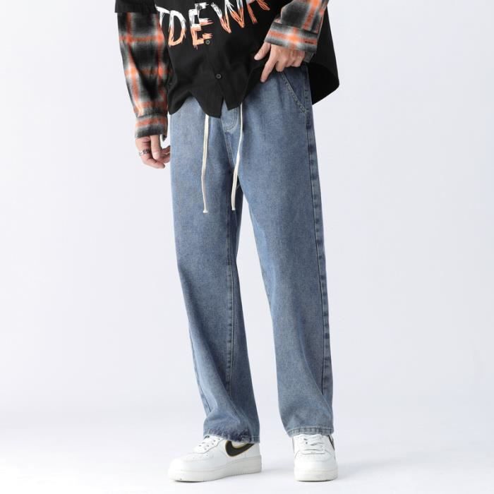 Jeans Coupe Droite Pour Garçon Ado - Denim Extensible Décontracté - Pantalon Confortable Quotidien