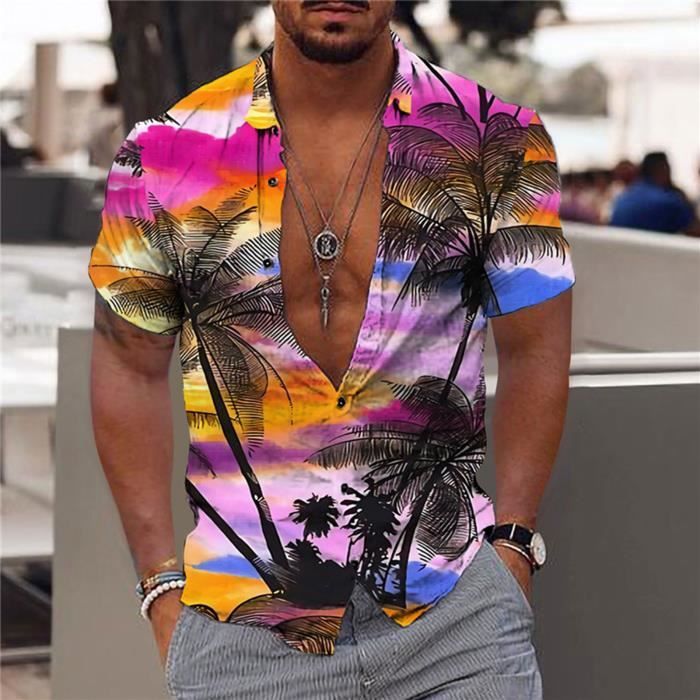 Chemise hawaienne rose new arrivals