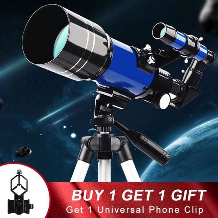 Télescope astronomique Ultra HD professionnel à grande ouverture avec trépied 70mm réfracteur Vision nocturne observation de la lune