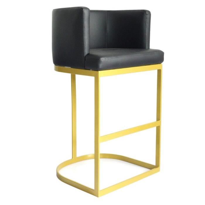 chaise de bar design "noemy" 100cm noir - paris prix