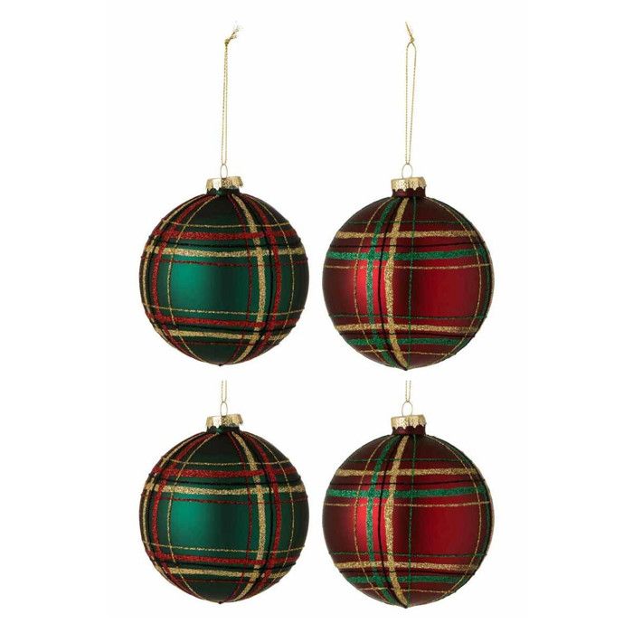 Lot 4 Boules De Noël Harry Potter Maisons Poudlard - Décoration Sapin Officielle Wizarding World