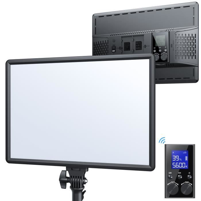 Lampe vidéo LED - RALENO - 18 (45 7 cm) - Bicolore 3200-5600K - CRI97 - Télécommande 2.4G
