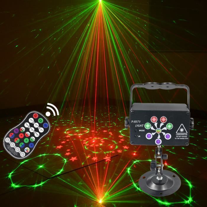Projecteur LED UV Party Light Lampe USB RGB DJ Projecteur Lumière Disco Télécommande éclairage Rechargeable pour Lumiere Scene Jardin Salon Accueil Karaoké Bar Décoration Halloween Fête D/'anniversaire