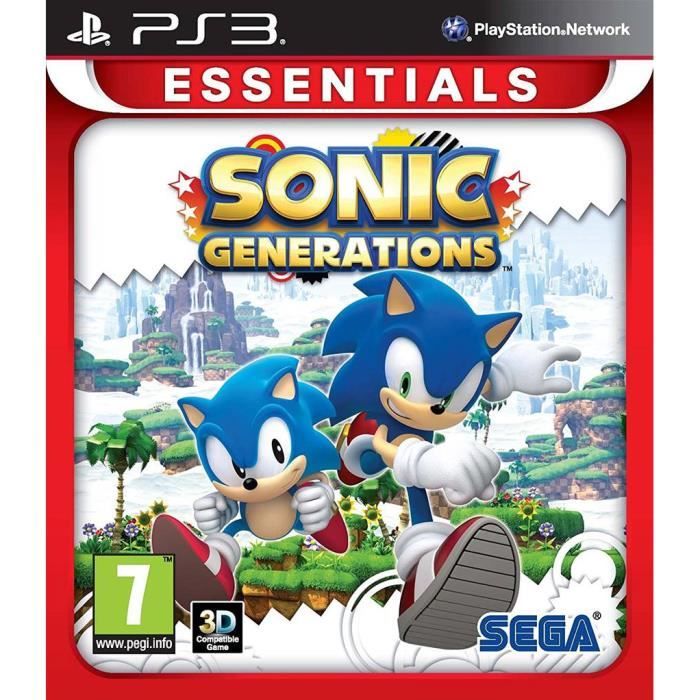 Sega Jeu Vidéo - Just For Games - Sonic Generations - PS3 - Niveaux Emblématiques Hd - 7+