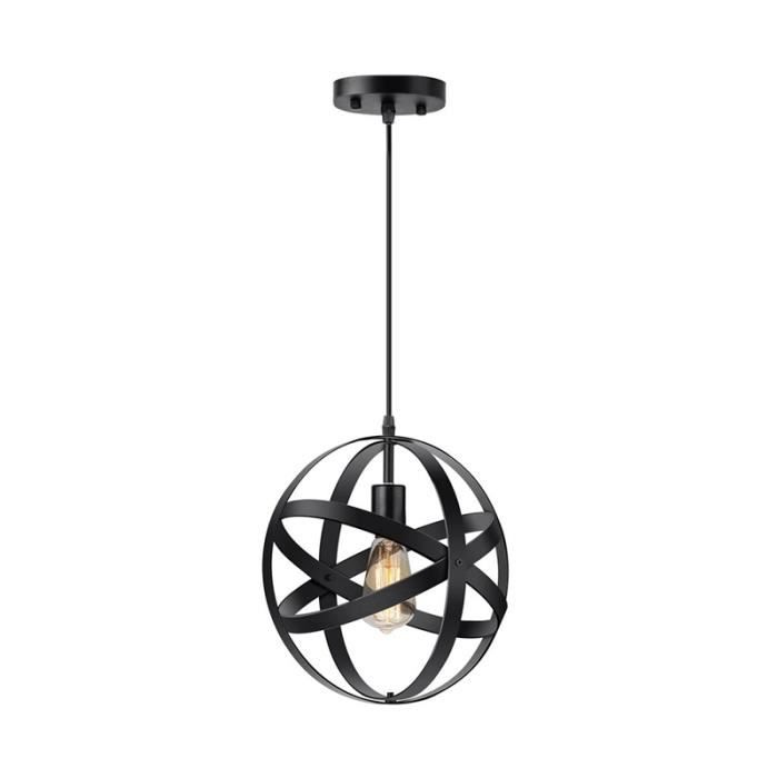 Design Luminaire ∅ 60 cm pendule Lampe éclairage suspendu kronleuchte Noir/Mat DEL NEUF 