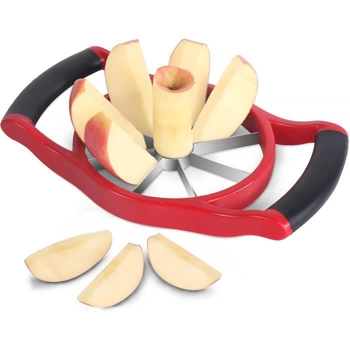 Coupe-Pomme Avec 8 Lames Inox - Épépine Et Tranche En 1 Fois - Facile à Utiliser Et à Nettoyer