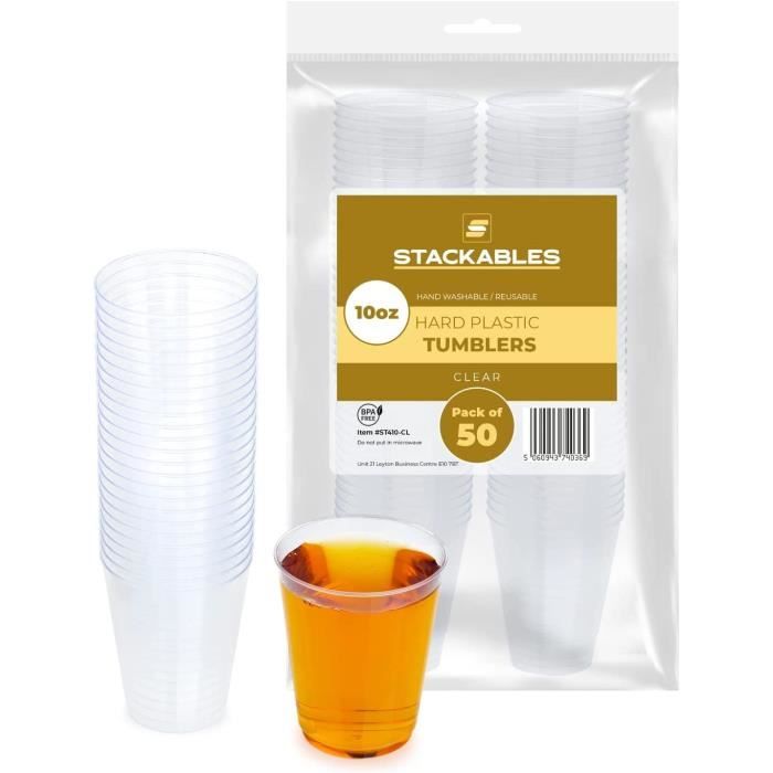 Lot De 8 Gobelets Acrylique Réutilisables 700 Ml – Vert, Sans BPA, Empilables, Marque Yalin