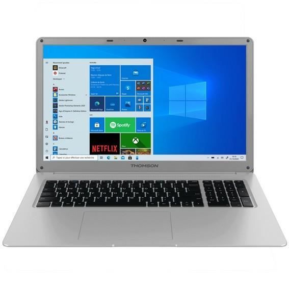 PC Portable THOMSON 17 Pouces - Intel, 16Go RAM, 512Go SSD, Windows 11 - Noir - Parfait Pour Le Quotidien