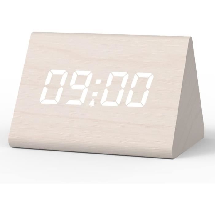 Réveil Numérique, Réveil Matin, Led Horloge Digitale Avec 3 Alarmes