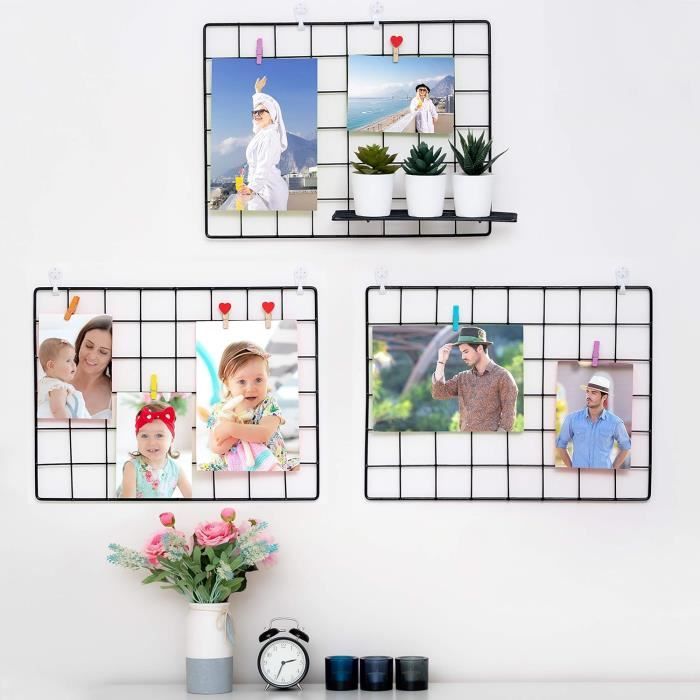 IGNPION 35 Crochets De Panneau De Grille, Crochets D'affichage De Grille Murale De 5 Cm Pour étagère D'affichage, Accessoires De Grille Métallique Pour Magasins, Garages, Ateliers