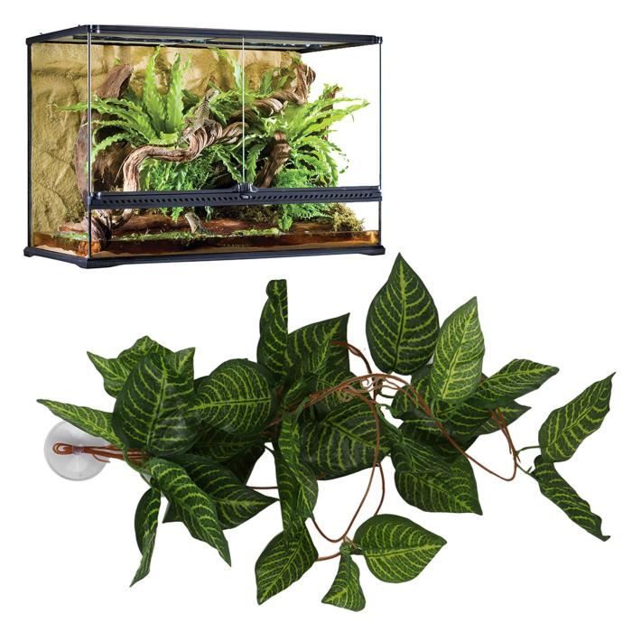 Meilleurs prix pour VGEBY Décor Fausses Plantes pour Terrarium Reptile - Simulation de Vigne Verte