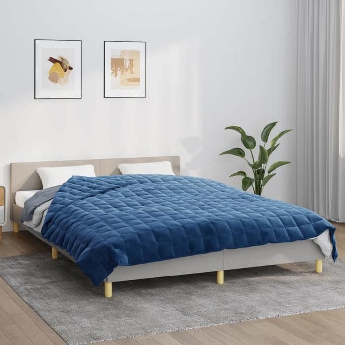 Couverture Lestée 9,2 Kg 152x203 Cm | Polaire Douce Avec Perles De Verre | Pour Anxiété, Stress, Sommeil