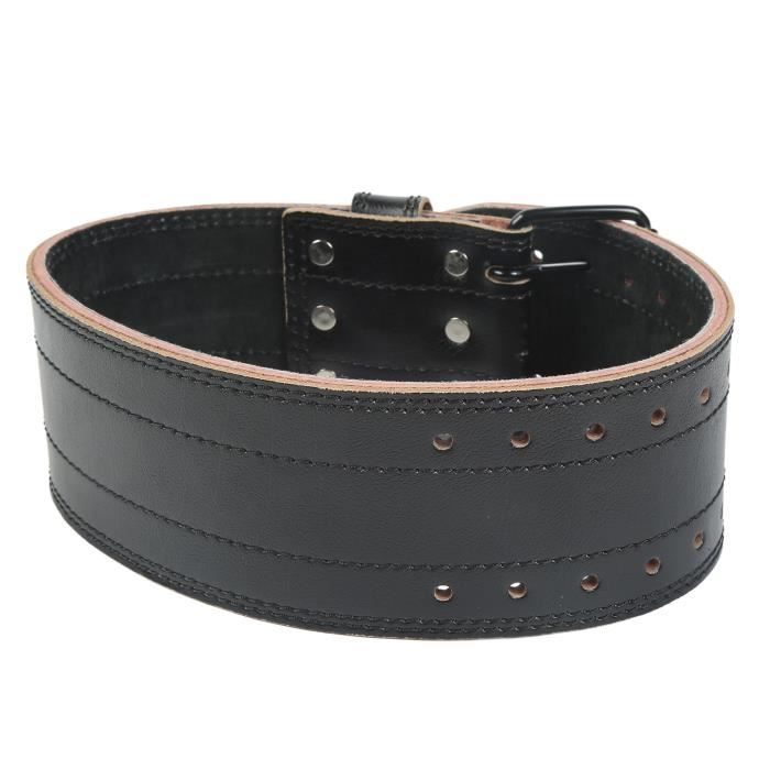 Ceinture de musculation halt rophilie cuir noire ceinture