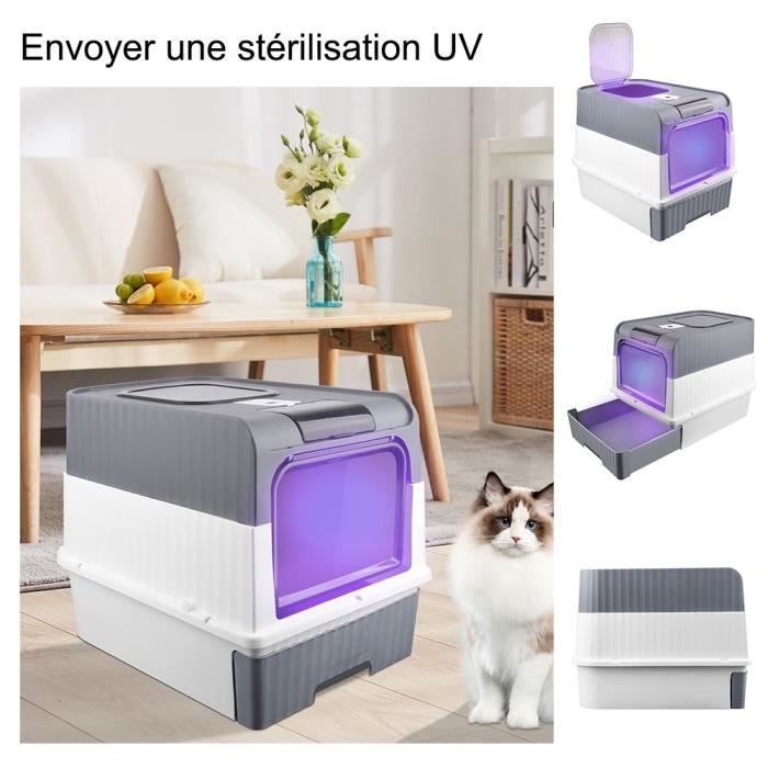 Comparer les prix de Bac à Litière XUANYU XXL avec Pelle - Maison de toilette - Gris