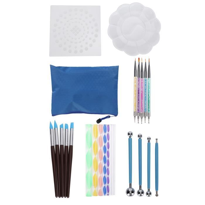 Ensemble d'outils de points pour peinture, pochoir de boule de peinture de Mandala, plateau pour motifs, fournitures d'art et d'impression Ensemble d'outils de points pour peinture, pochoir de boule de peinture de Mandala, plateau pour motifs, fournitures d'art et d'impression