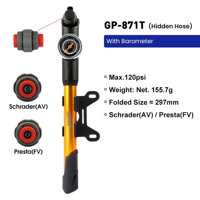 Cartouche Co2 ZOYOSPORTS Mini Gonfleur De CO2 Portable Pour Vélo De Route Et VTT U2013 Pas De Cartouches De CO2 Incluses (rouge Gonfleur Co2 Velo